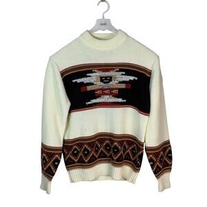 Silton California Sweater Oversized Southwestern Thunderbird Knit Casual Size XL